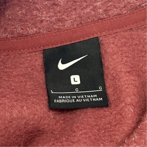 Nike Therma-FIT Mauve Cowl Neck Fleece Pullover L - Picture 7 of 8